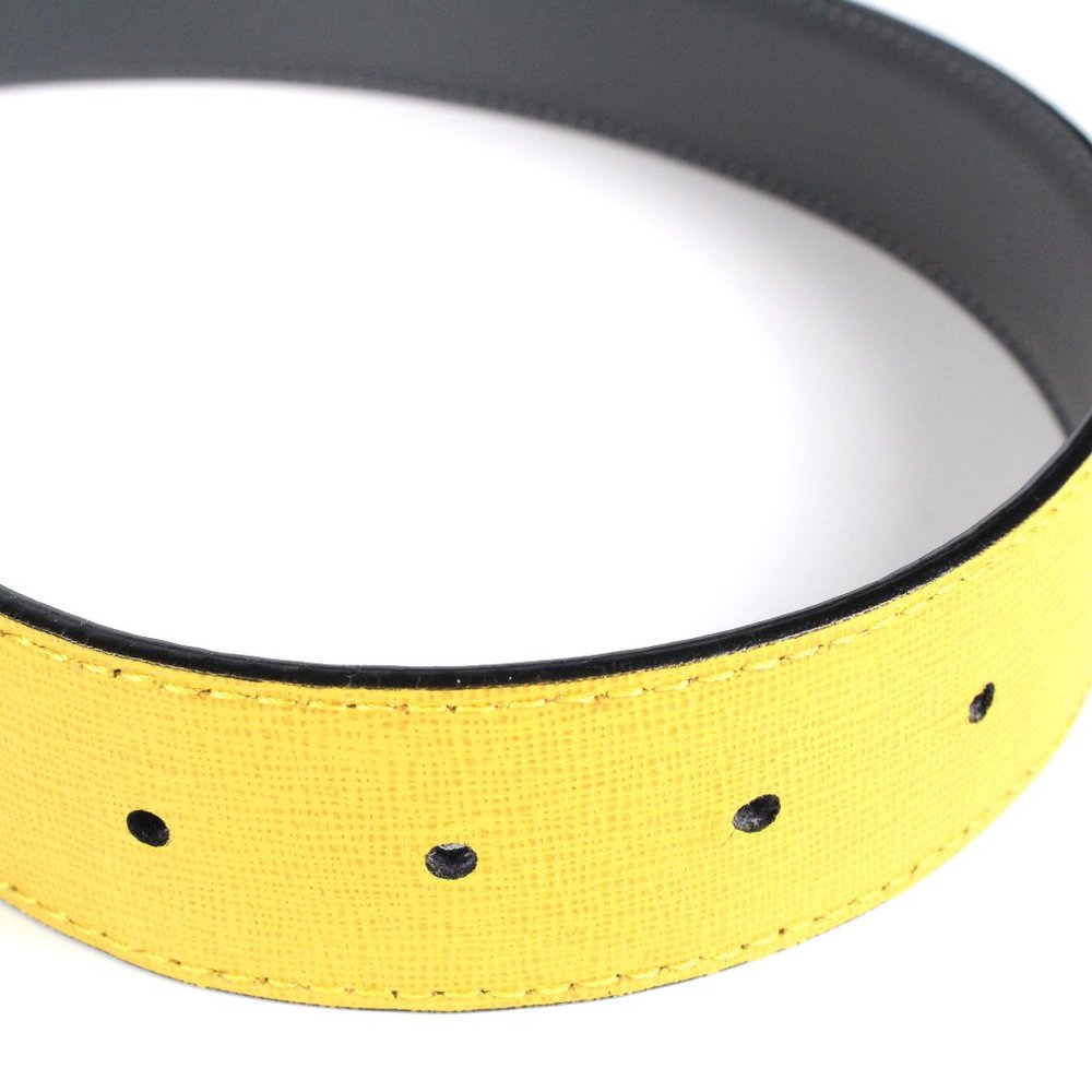 Fendi Reversable Yellow Leather Belt - Picture 8 of 10